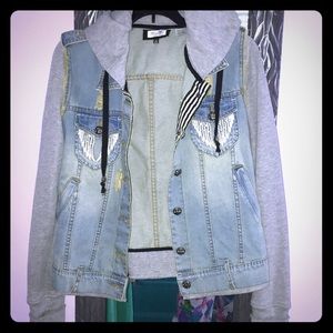 Miss Me jean and jersey jacket